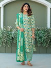 Pista Colour Cotton Blend With Print Kurti With Pant Dupatta Wholesale In India Aaradhna 2029